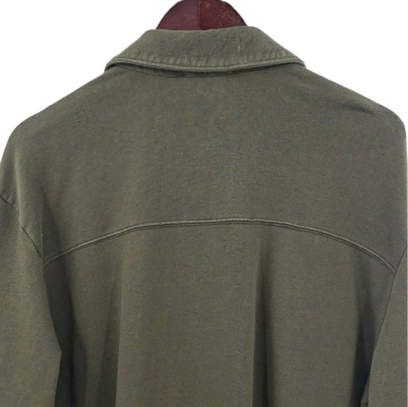 Treasure & Bond Dark Green Button Down Shacket - Picture 6 of 9